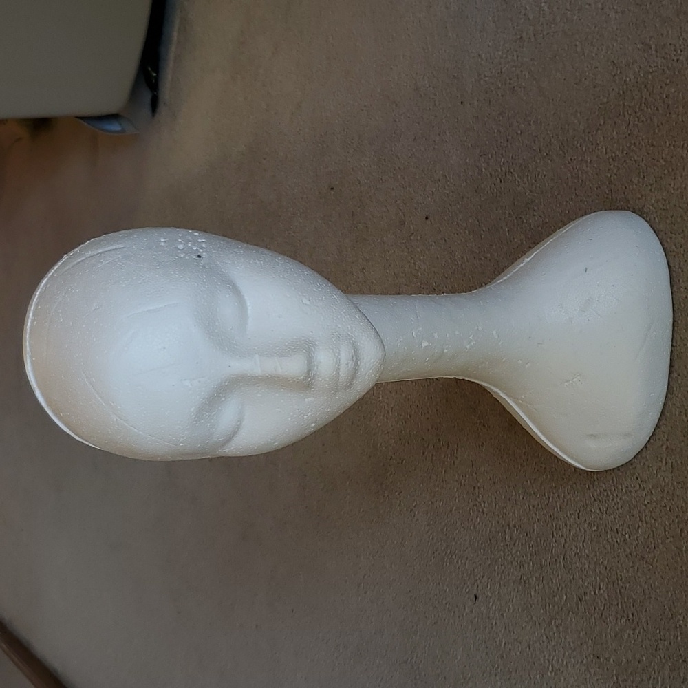 Styrofoam Display Head For Hairpieces, Jewelry Gem